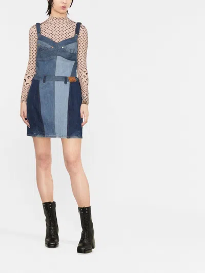 Shop Marine Serre Short Denim Dress