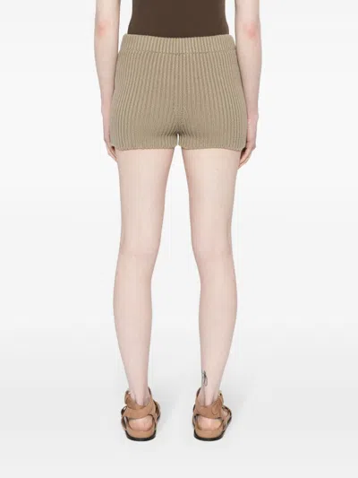 Max Mara Ribbed Fisherman's Knit Cotton Shorts