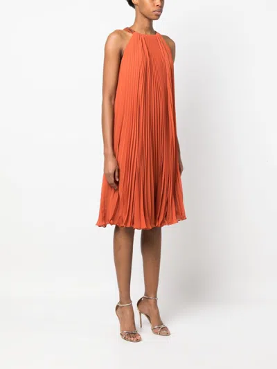 Max Mara Golena Belted Pleated Midi Dress