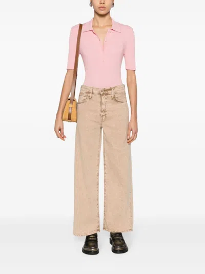 Mother The Dodger Flood High Rise Jeans In Dark Khaki