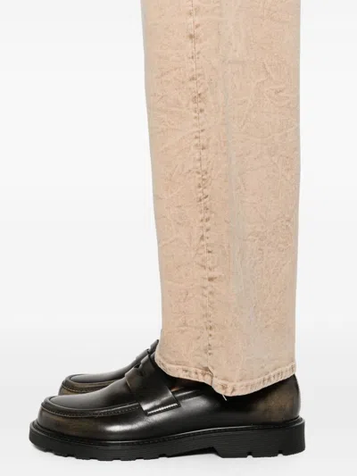 Mother The Dodger Flood High Rise Jeans In Dark Khaki