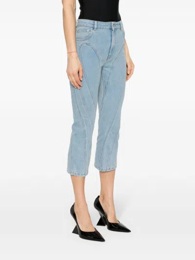 Shop Mugler Pre Denim Skinny Jeans