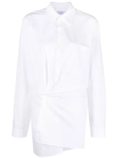 Off-white Off White Cotton Shirt Dress