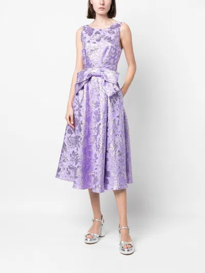 P.a.r.o.s.h Floral-pattern Satin Midi Dress
