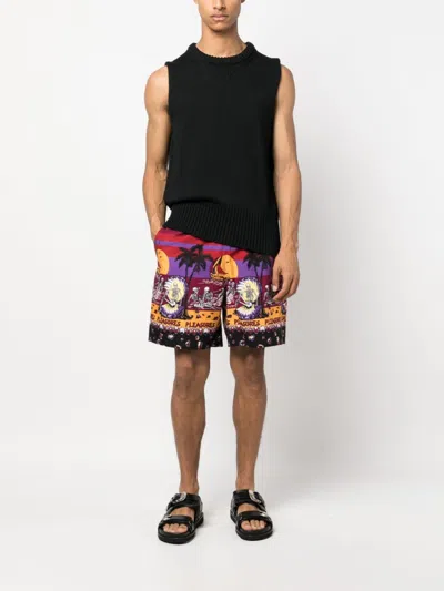 Pleasures Beach Short Burgundy