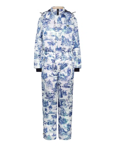 Philipp Plein Graphic-print Ski Jumpsuit In White
