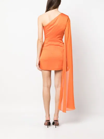 Roland Mouret Draped One-shoulder Silk Mini Dress