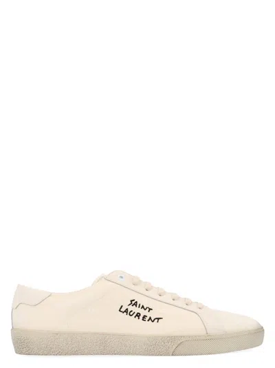Saint Laurent Logo Print Low Top Sneakers