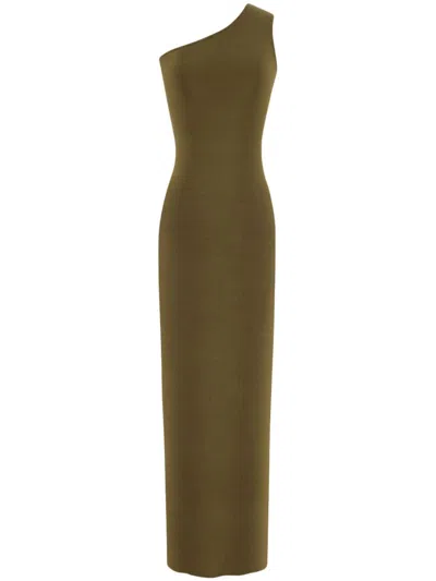 Saint Laurent Maxi One-shoulder Dress Fitted Silhouette