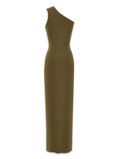 Saint Laurent Maxi One-shoulder Dress Fitted Silhouette