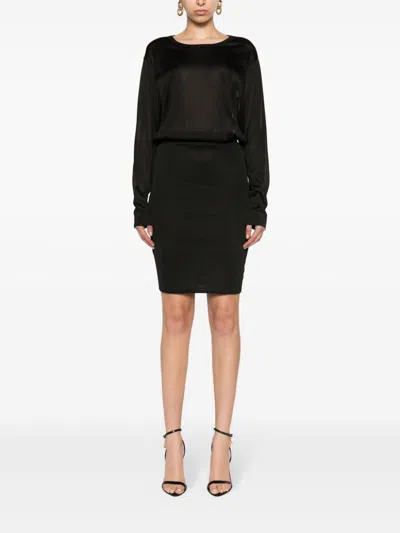 Saint Laurent Women's Open-back Knitted Dress