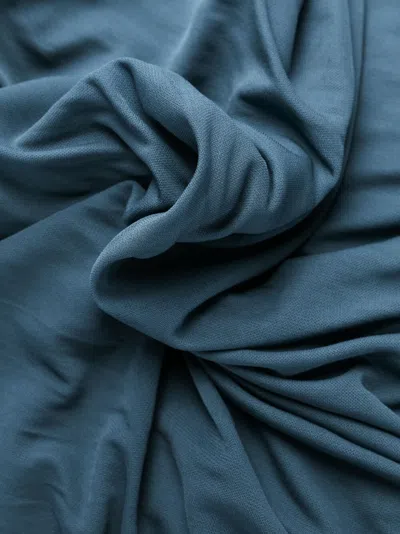 Saint Laurent Teal Green Jersey Mini Dress In Blue