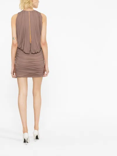 Saint Laurent Women's Biscuit Cupro Mini Dress