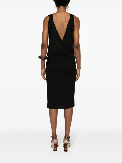 Shop Saint Laurent V Necked Mini Dress