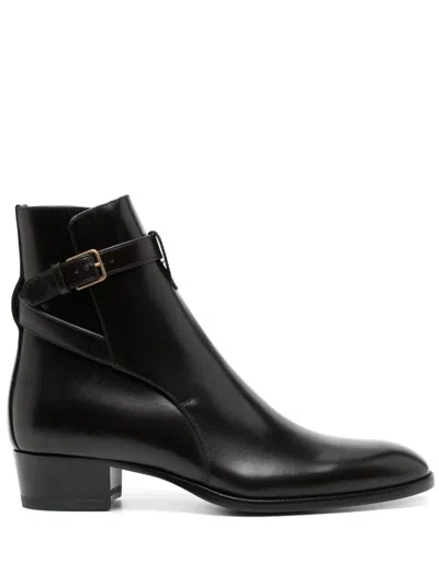 Shop Saint Laurent Wyatt Ankle Boots