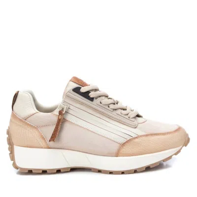 Xti Women's Casual Leather Sneakers In Ice In Beige