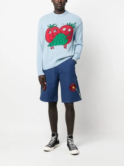 Sky High Farm Workwear Embroidered Denim Shorts