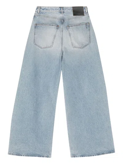 Shop Sport Max Wide Leg Denim Cotton Jeans