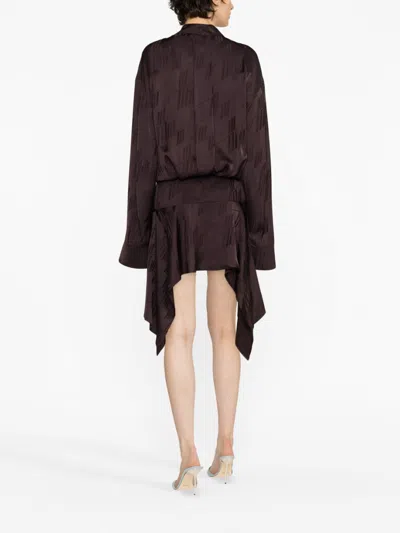 Attico Mischa Houndstooth Shirt Dress