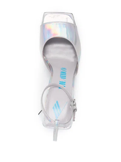 Shop Attico The  Piper Faux Patent Leather Heel Sandals