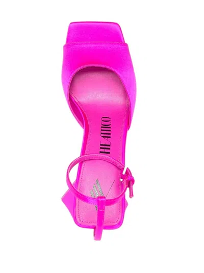 Attico Fuchsia Piper Satin Heel Sandals
