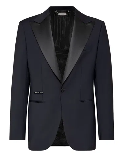 Philipp Plein Blazer Slim Fit Iconic Plein In Black