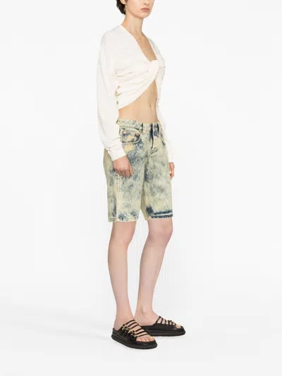 Vaquera Denim Split Shorts