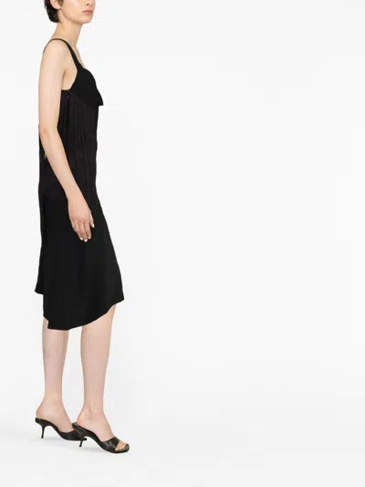Victoria Beckham Fringe-trimmed Asymmetric Minidress