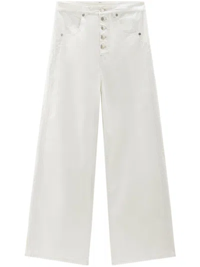 Shop Woolrich Wide Leg Denim Jeans