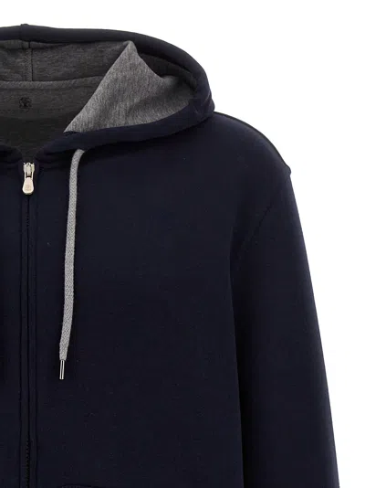 Brunello Cucinelli Techno Cotton Interlock Zip-front Hooded Sweatshirt