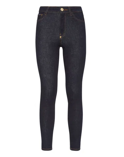 Philipp Plein Denim Skinny Trousers In Blue