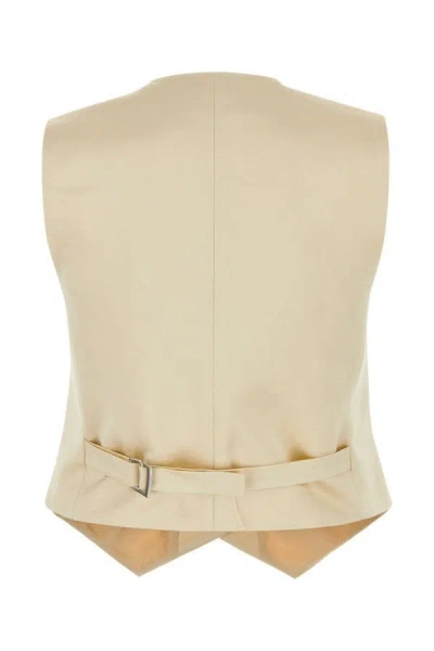 Magda Butrym Cotton Blend Vest With Adjustable Back Strap In Yellow