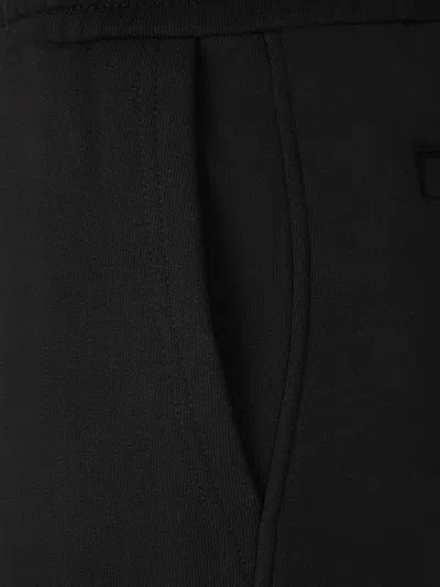 Givenchy Man Pants Black Size M Cotton In Oversized Logo Embroidered On Front And Back