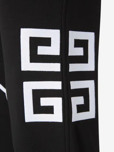 Givenchy Man Pants Black Size M Cotton In Oversized Logo Embroidered On Front And Back