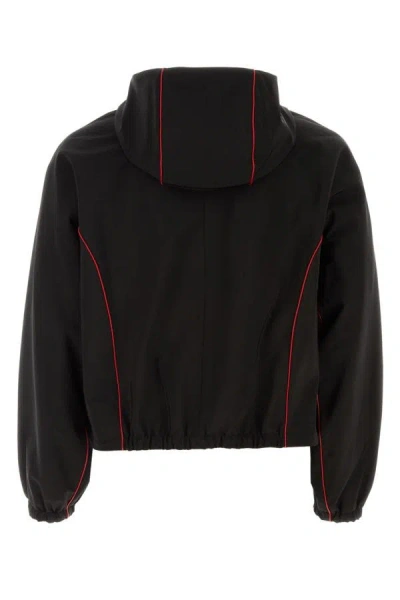 Ferragamo Contrast-piping Drawstring Lightweight Jacket In Multicolor