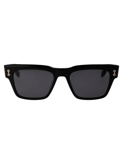 Shop Akoni Sunglasses In Black W/dark Grey