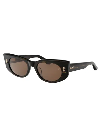Akoni Aquila Sunglasses In Dark Tortoise W/dark Brown