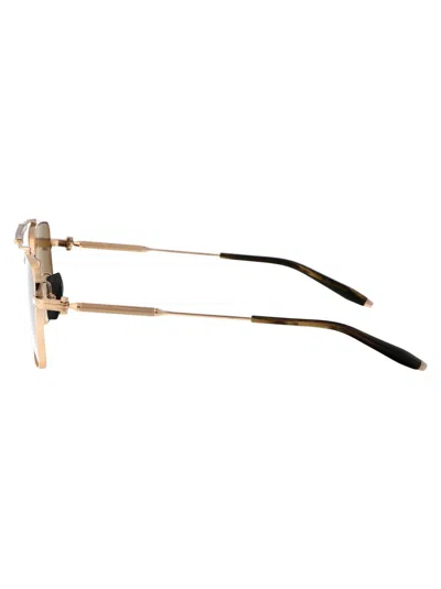 Akoni Europa Sunglasses In Brushed White Gold-dark Tortoise W/g-15