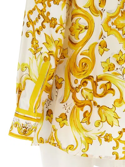 Shop Dolce & Gabbana Silk Shirt In Yellow