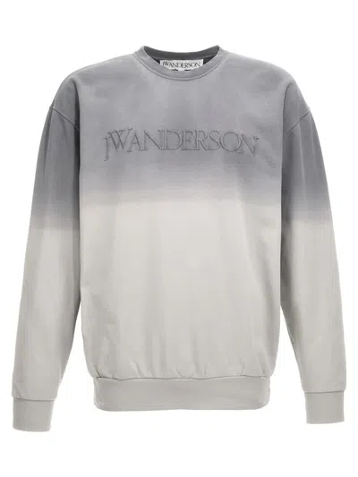 Shop Jw Anderson J.w. Anderson Logo Embroidery Sweatshirt In Gray