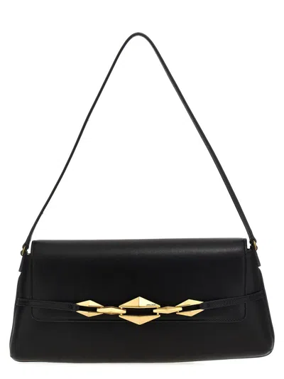 Shop Jimmy Choo 'diamond Shoulder E/w' Shoulder Bag In Black