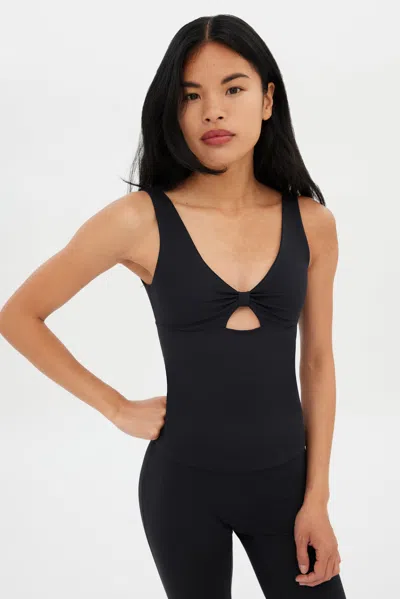 Girlfriend Collective Black Meredith Bow Tank