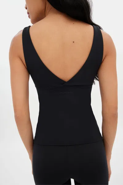 Girlfriend Collective Black Meredith Bow Tank