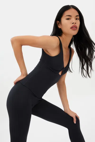 Girlfriend Collective Black Meredith Bow Tank