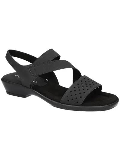 EASY STREET URSINA WOMENS FAUX SUEDE ANKLE STRAP SLINGBACK SANDALS 