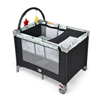 Hivvago Portable Baby Playard Playpen Nursery Center With Changing Station