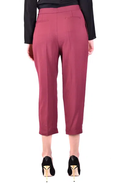 Elisabetta Franchi Trousers In Burgundy