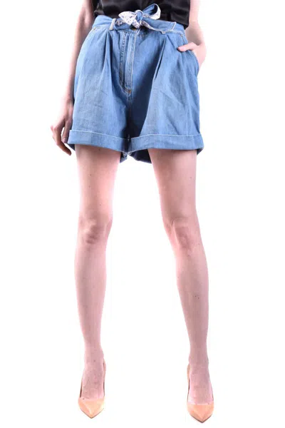 Ermanno Firenze Woman Denim Shorts Blue Size 8 Cotton In Denim