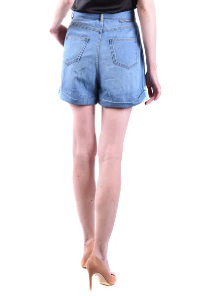 Ermanno Firenze Woman Denim Shorts Blue Size 8 Cotton In Denim