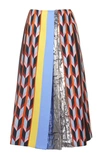 EMILIO PUCCI Metallic chevron A-Line Skirt